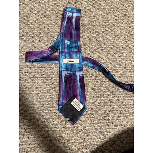 Vintage J. Garcia Necktie 100%-Silk Space Containers Collection 38 59.25x4 - Picture 1 of 5